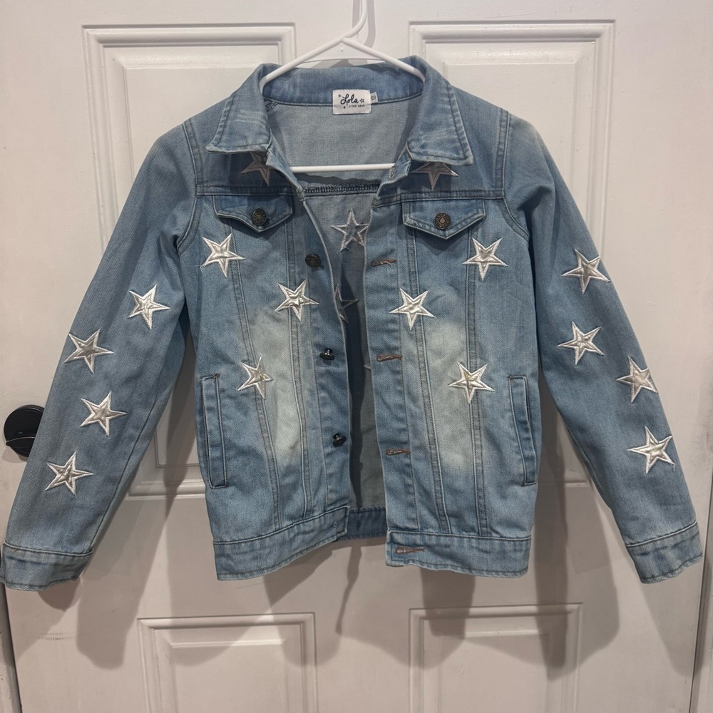 Stylish Kids Denim Jacket with Star Accents